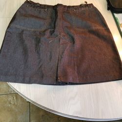 Women's Brown Skirt Size 8 OLD NAVY Cotton Polyester 