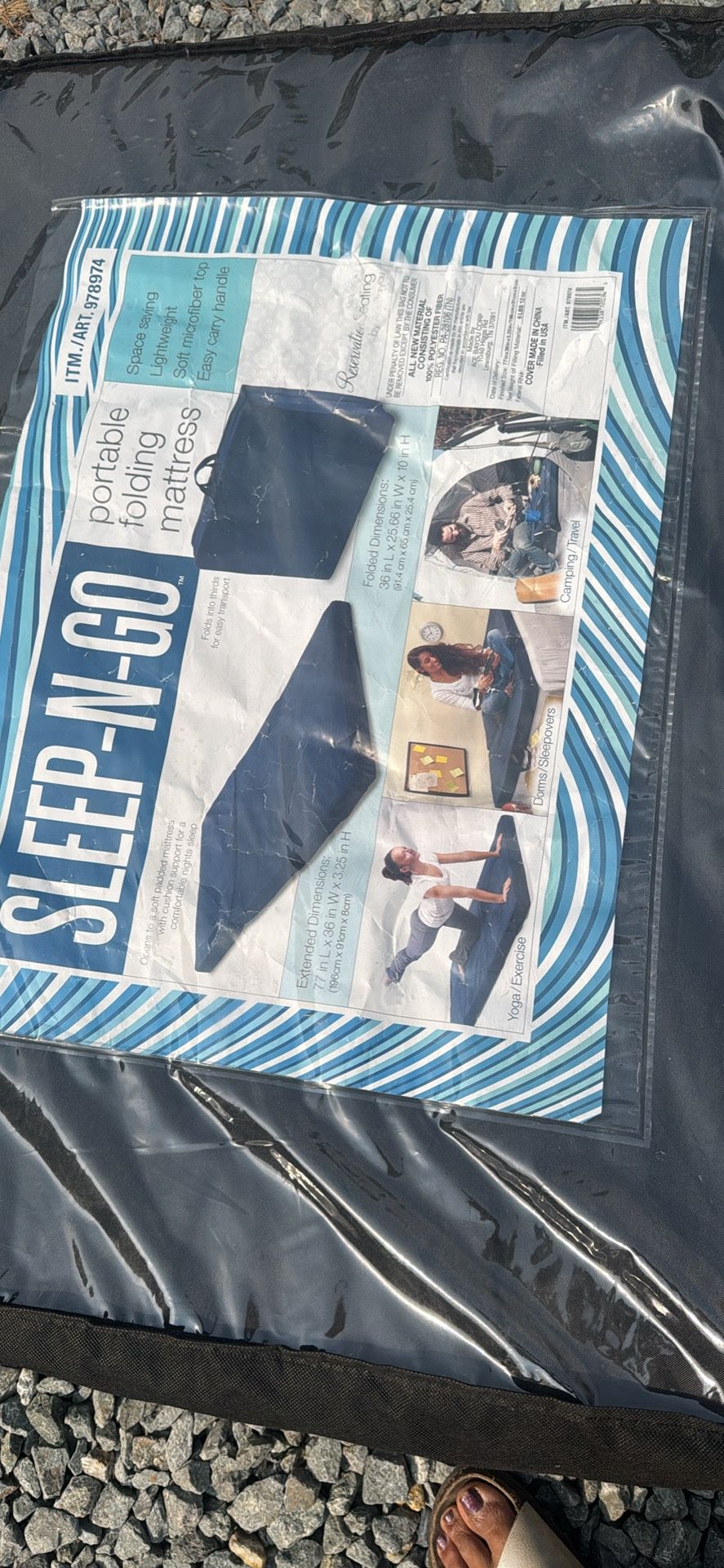 Sleep-N-Go Mattress Great For Camping And Sleeping Over Like New