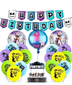 Fortnite Themed Birthday Party Decoration Set