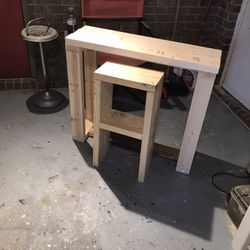 Unfinished Console With Side Table ...(with Your Pick Of Colors )