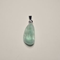 1pc Beautiful Green Fluorite Small Polished Natural Stone Pendant