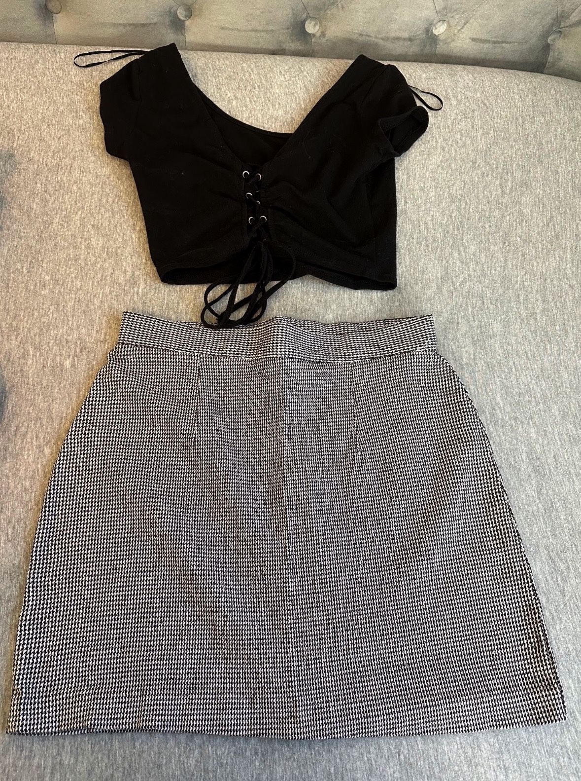 Crop Top & Mini Skirt Combo