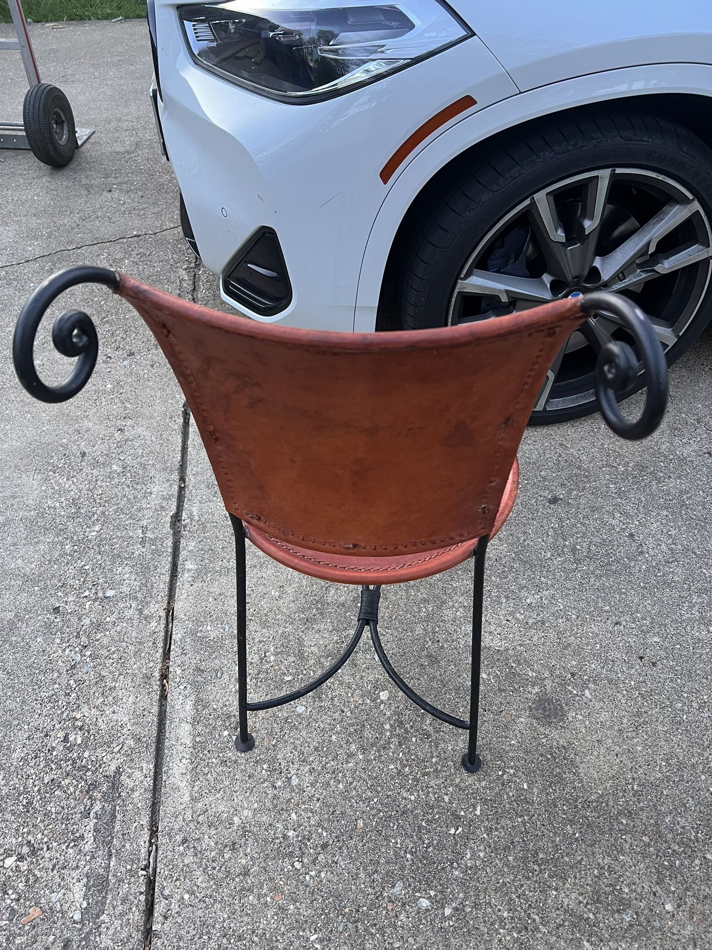 Vintage Iron and Leather chair