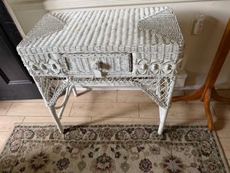 Wicker entrance table.