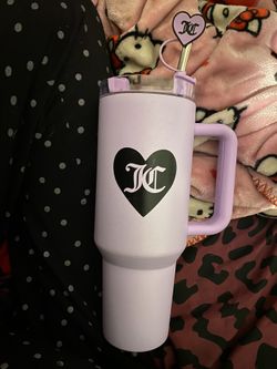 Juicy Couture Tumbler With Matching Straw Cover 