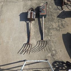 Bird Houses On Antique Pitchforks