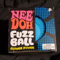 Nee Doh Fuzz Ball Flower Power Blue