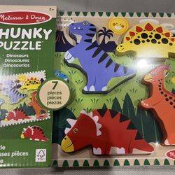 Melissa And Doug Chunky Puzzle Dinosaur