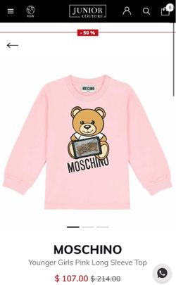 Toddler girl Moschino long sleeve pink shit 2/3T