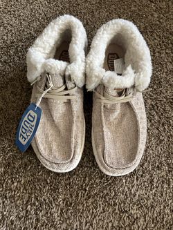 Women’s Tan Hey Dude Moccasins NWT