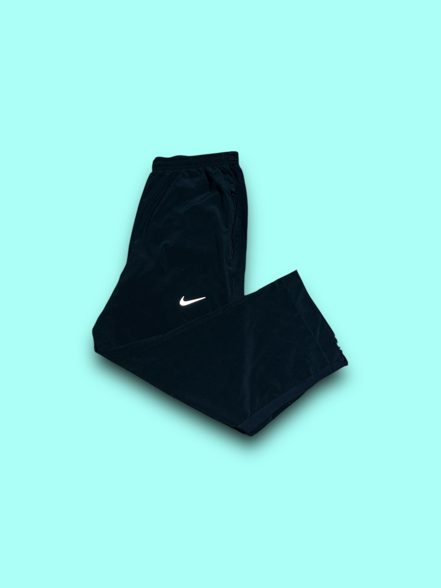 Vintage Nike sportswear wide leg dri-fit track pants black mens large