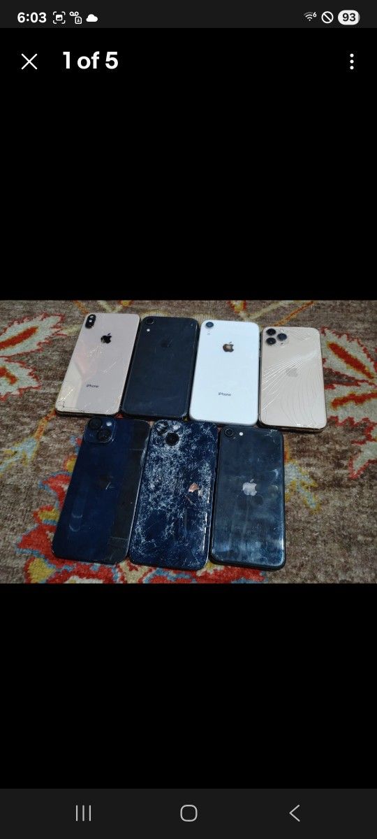 Lot Of 7 Apple iPhones **PARTS ONLY