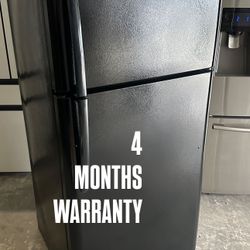 30” BLACK REFRIGERATOR FRIDGE REFRIGERADOR NEVERA HELADERA GOOD CONDITION DELIVERY FREE 100 DAYS WARRANTY 