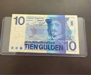 1968 NETHERLANDS 10 GULDEN BANKNOTE
