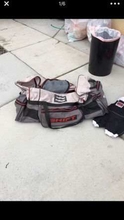 Shift riding bag and helmet