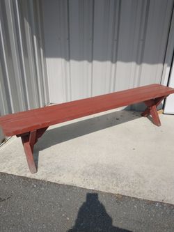 Vintage redwood bench