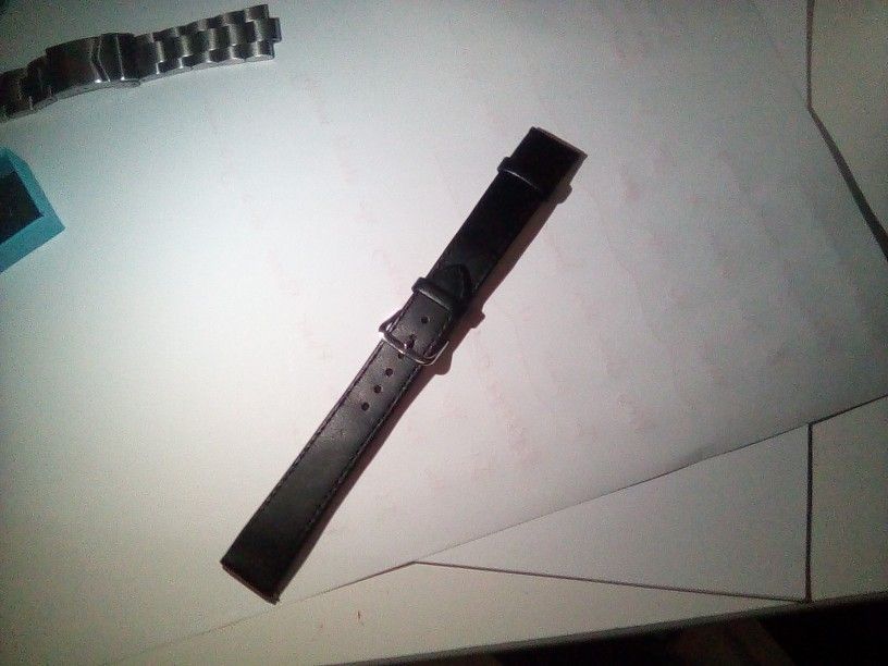 Black Leather Watch Strap Eichmuller