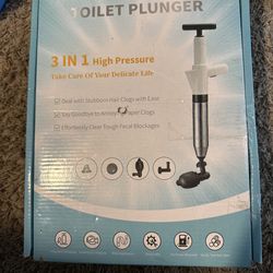 Toilet Plunger, Drain Clog Remover, High-Pressure Air Blaster, Bathroom/Sink/kit