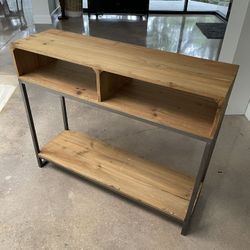 Tommy Hilfiger Console Natural Wood & Steel