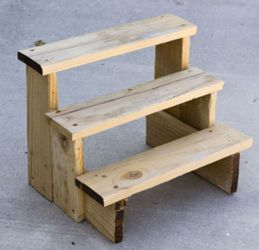 Handmade wooden steps ..stepup...