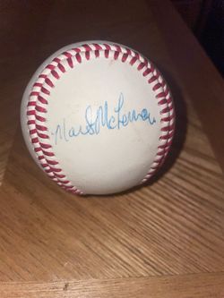 Mark Mclemore Autographed Baseball