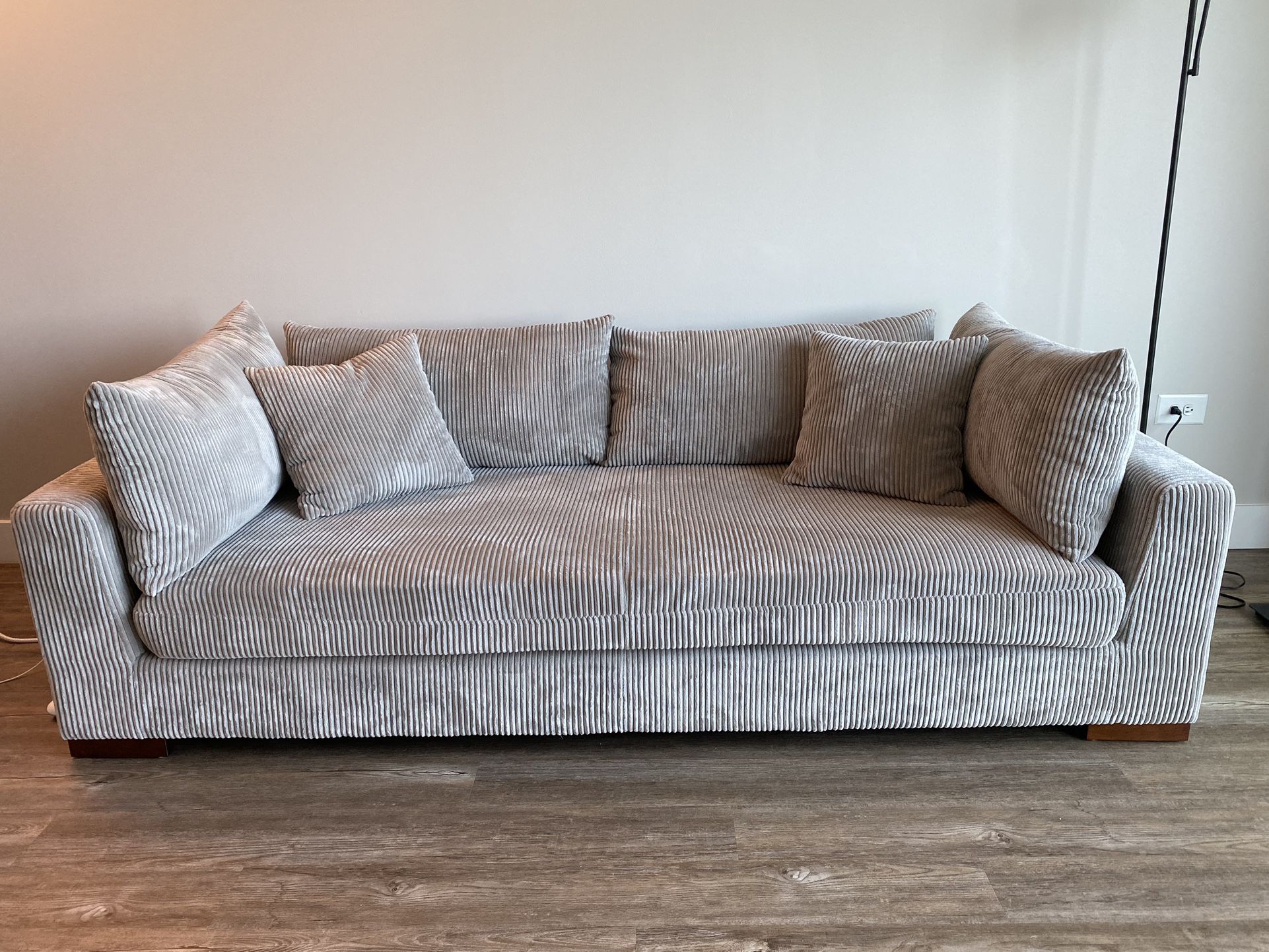Alcantara 89.5” Square Arm Sofa