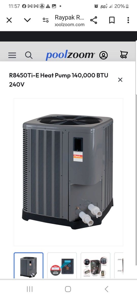 Ruud Ravepac Pool &Spa Heater