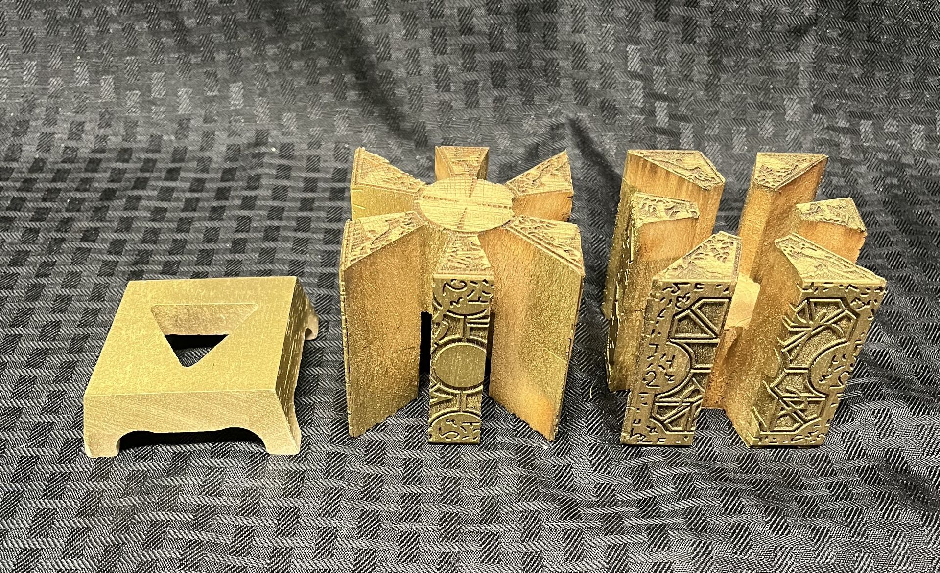 Solid Wood Hellraiser Cube Puzzle Box 