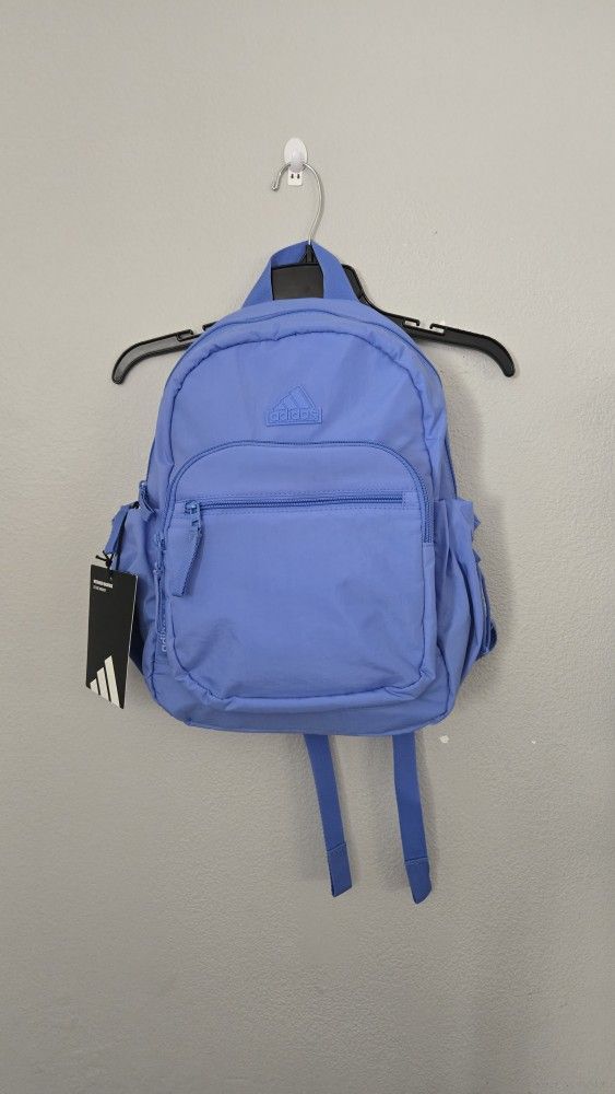 Adidas Periwinkle Blue Weekender Nylon Backpack NEW School Bag Travel Packable