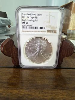 2021 W Burnished American Silver Eagle (ASE) MS69 NGC