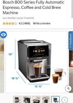 Bosch 800 Series Fully Automatic Espresso Machine