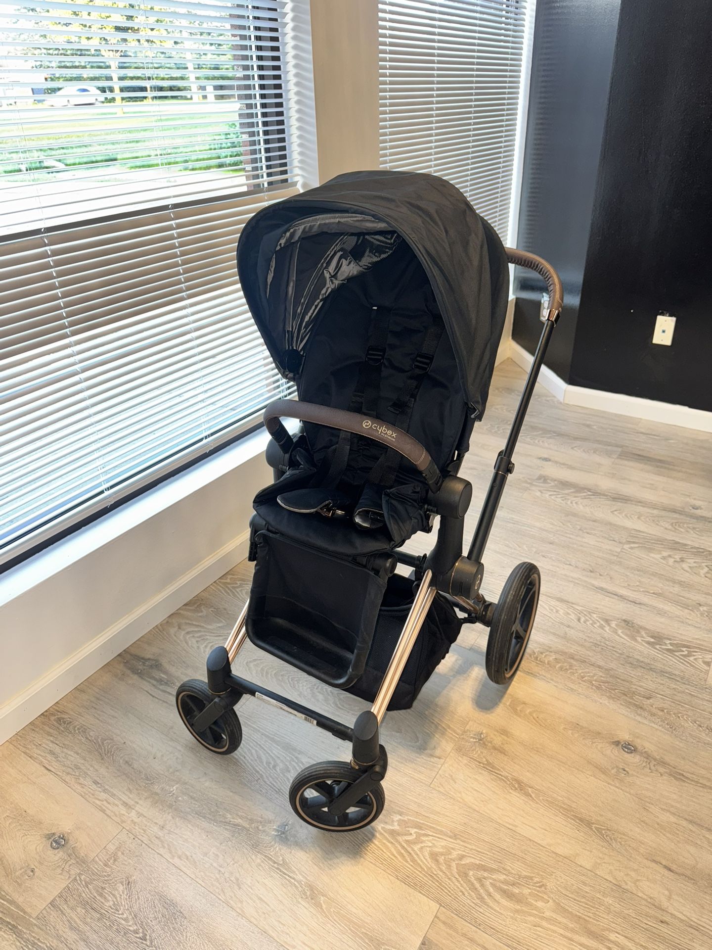Cybex Priam Stroller – Rose Gold Frame + Toddler Seat (Gently Used)