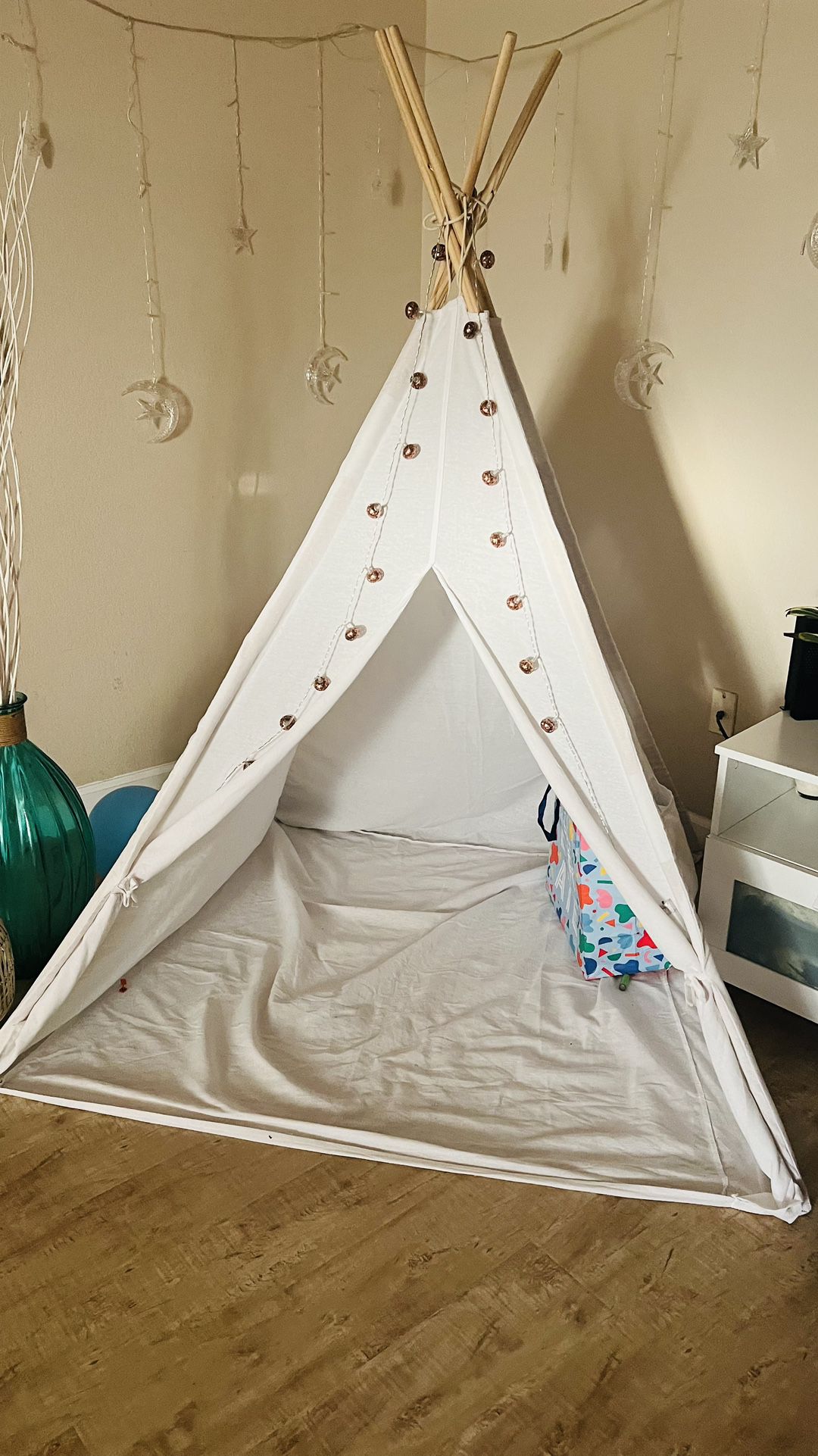 Teepee Tent For Kids OffWhite
