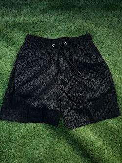 Black Monogram Oblique All-Over Print Shorts Brand New