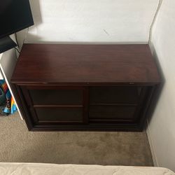 Wooden Glass Cabinet For A Tv Stand, Storage, ETC