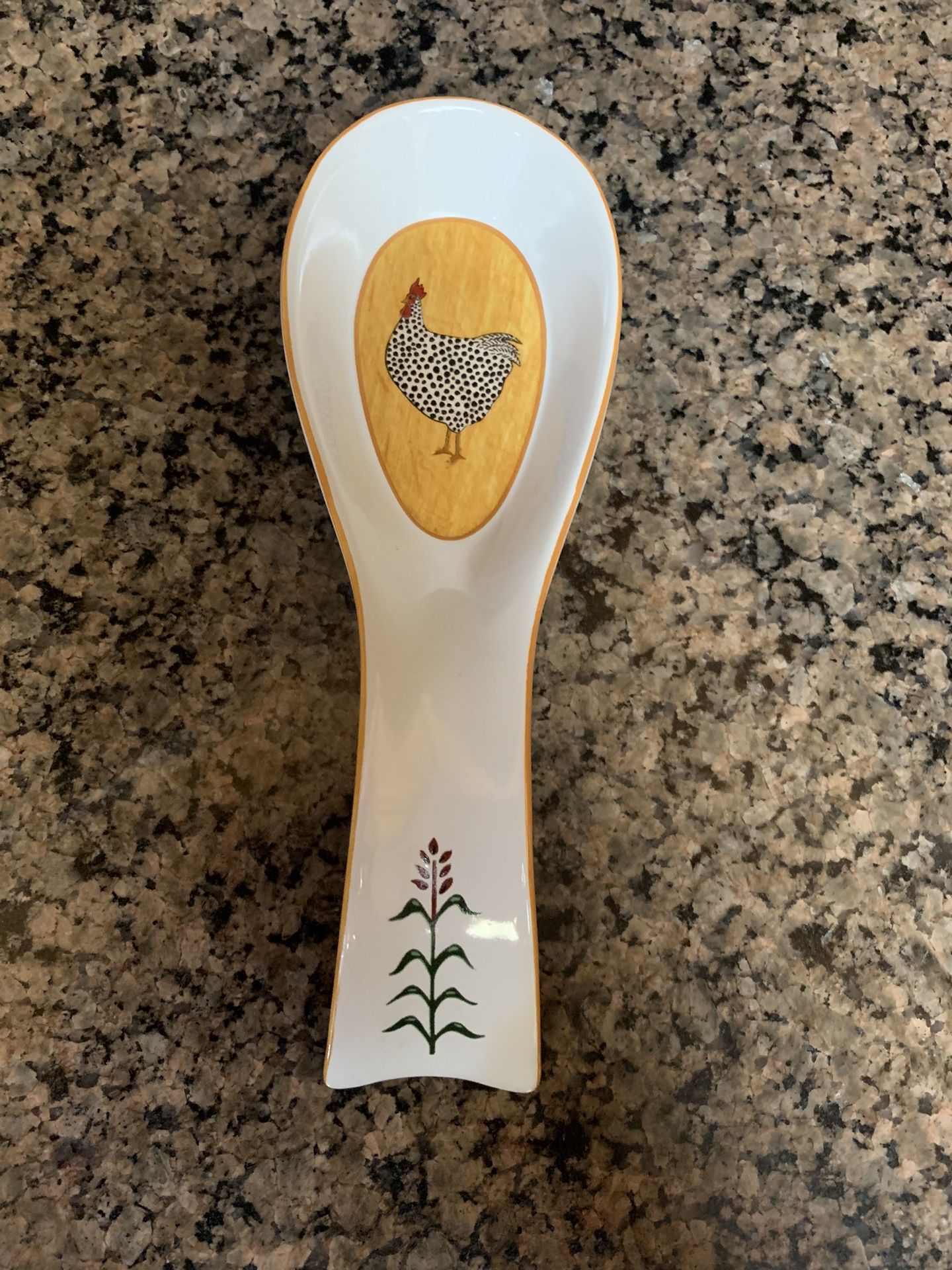 Spotted Rooster Spoon Rest