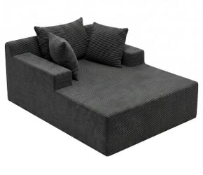 Plush Corduroy Chaise Lounge