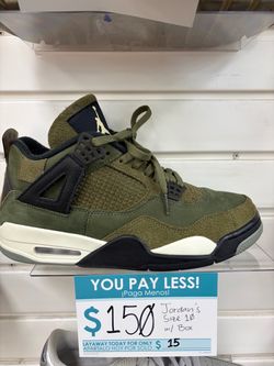 Air Jordan 4 Olive Green Sneakers Size 10