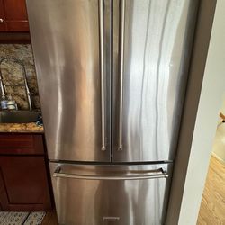 KitchenAid - 20 Cu. Ft. French Door Counter-Depth Refrigerator - Stainless Steel