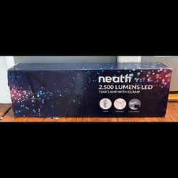 Neatfi XL 2,500 Lumens LED Task Lamp, 22" Wide, 30W Desk Light with Clamp, Black