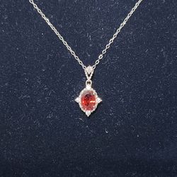 Ruby & White Sapphire Necklace