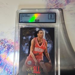 1996-97 Ultra All-Rookies #7 Allen Iverson HOF Rookie Card MPE 9 Mint