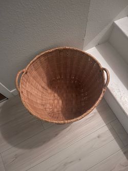 Large Wicker Basket with Handles