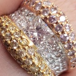 Diamond Ring Tri Color Gold  $7000 In