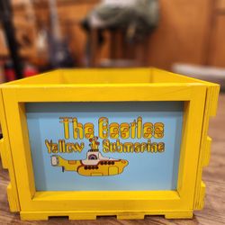 Crosley Record Storage Crate The Beatles Yellow Submarine