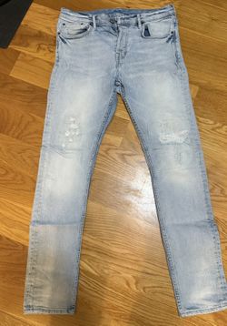 All Saints Men's Cigarette Distressed Jeans Size 32 