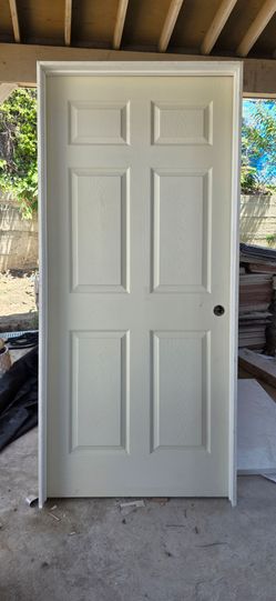 Inside door with frame