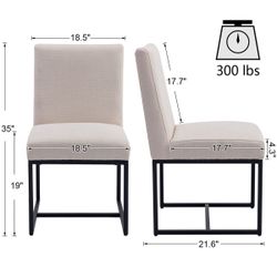 Modern Upholstered Dining Chairs Set of 2 -