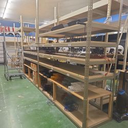 Industrial Shelving 2 Ea 8 Foot Sections With 7 Shelves