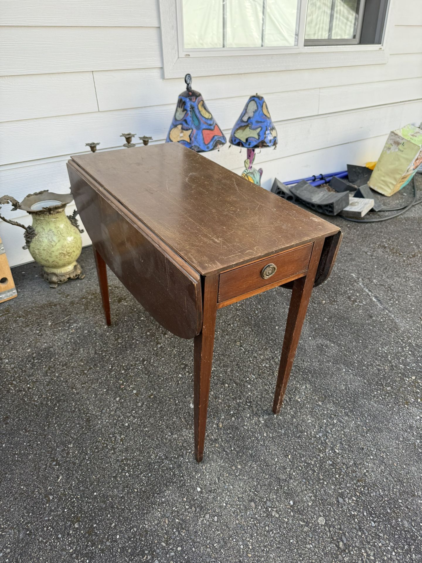 Antique drop leaf table